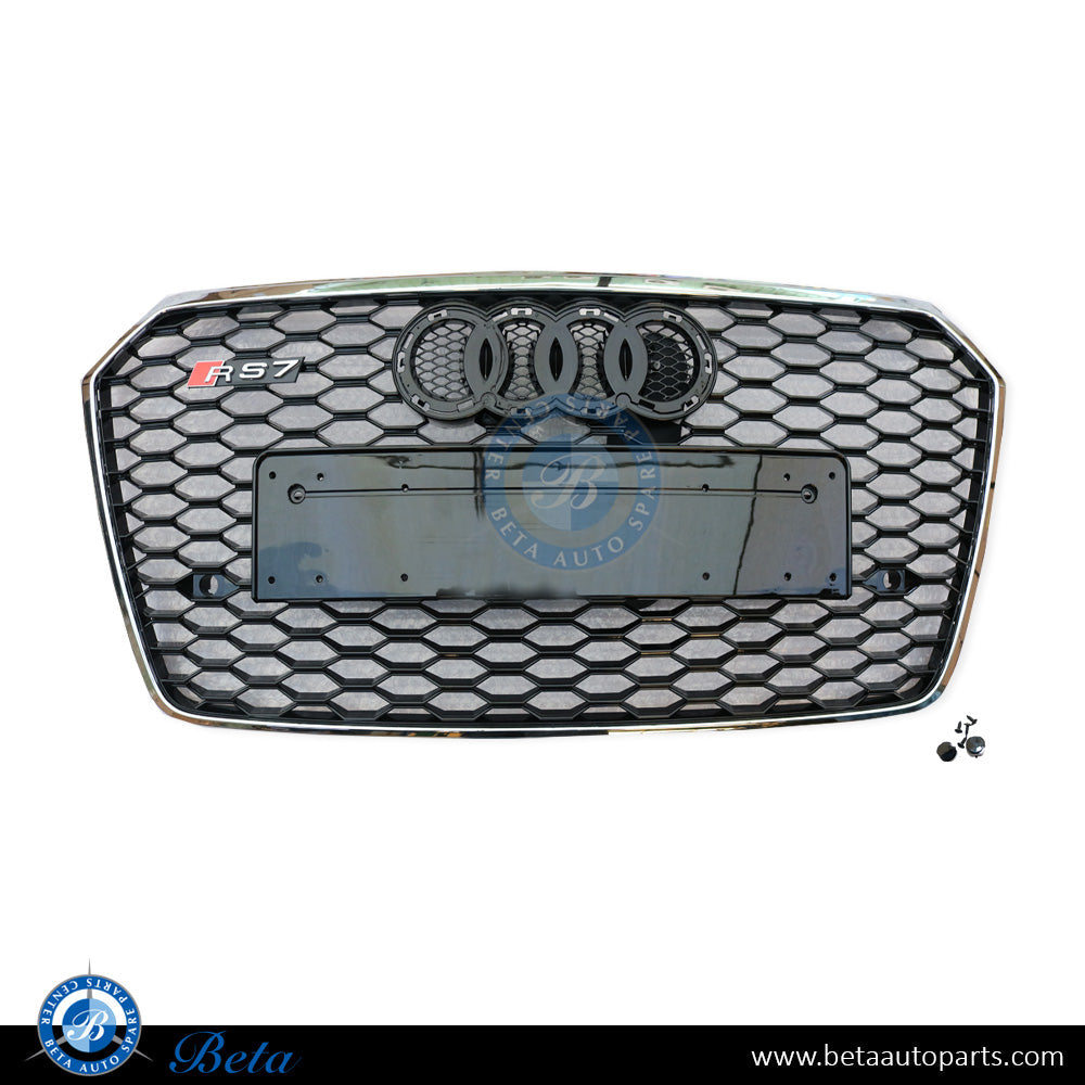 Grille RS7 Look Black and Chrome color for Audi A7 2015-2017 models, Part Number 4G8853651E Grille RS7 Look Black and Chrome color for Audi A7 2015-2017 models, Part Number 4G8853651E